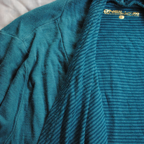 O'Neill 365 Womens Drape Sweater Cardigan Teal - Picture 3 of 5